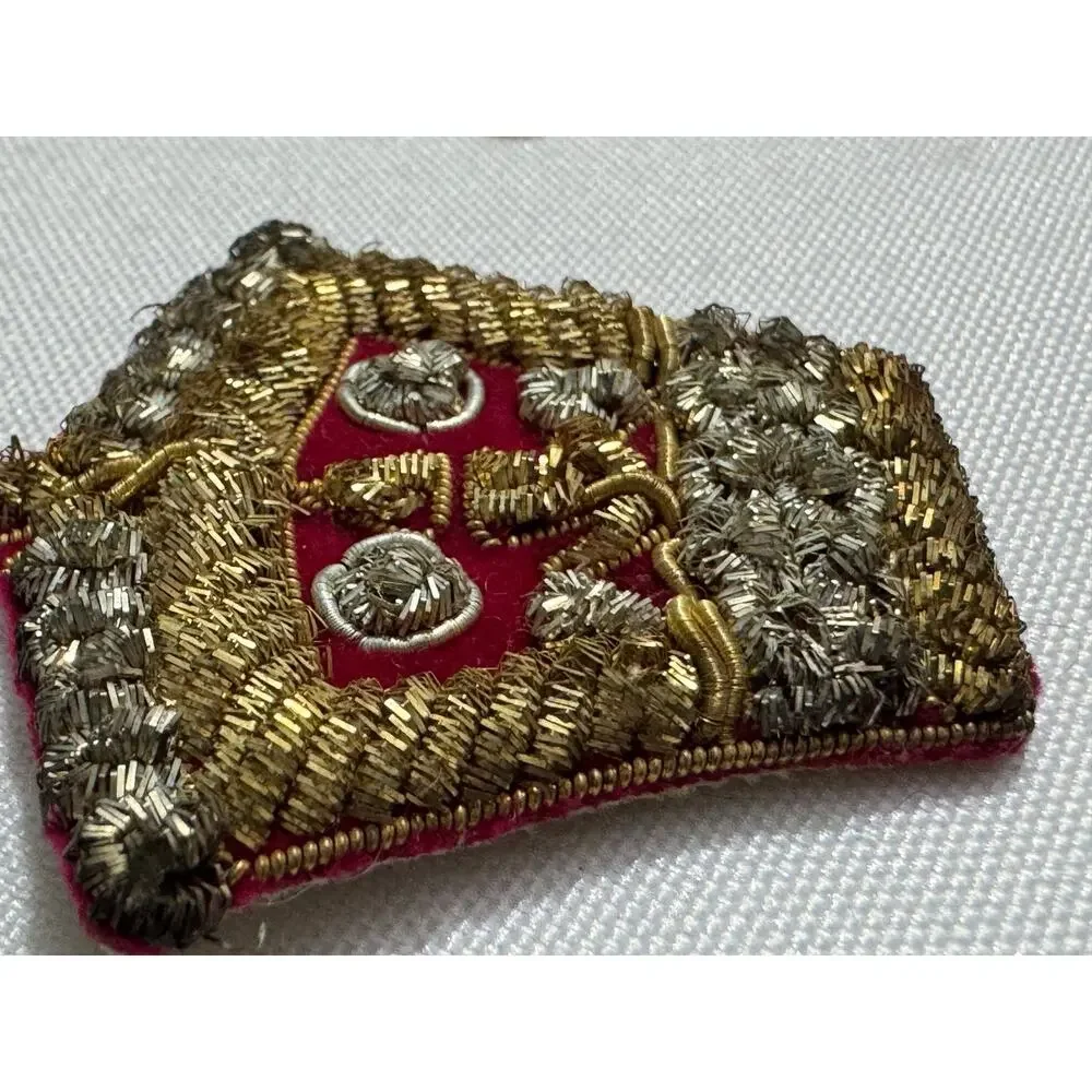 Set of 4 Antique Costume Pearl and beaded Applique Patches
